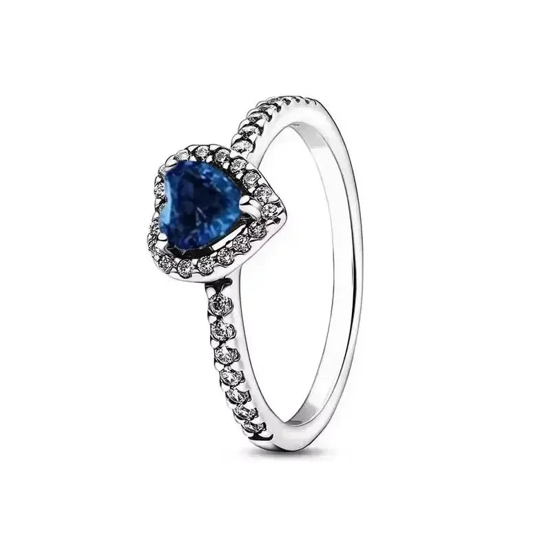 Hot selling new925 sterling silver ring, sparkling exquisite plum blossom ring, square adjustable ring, women's jewelry gift