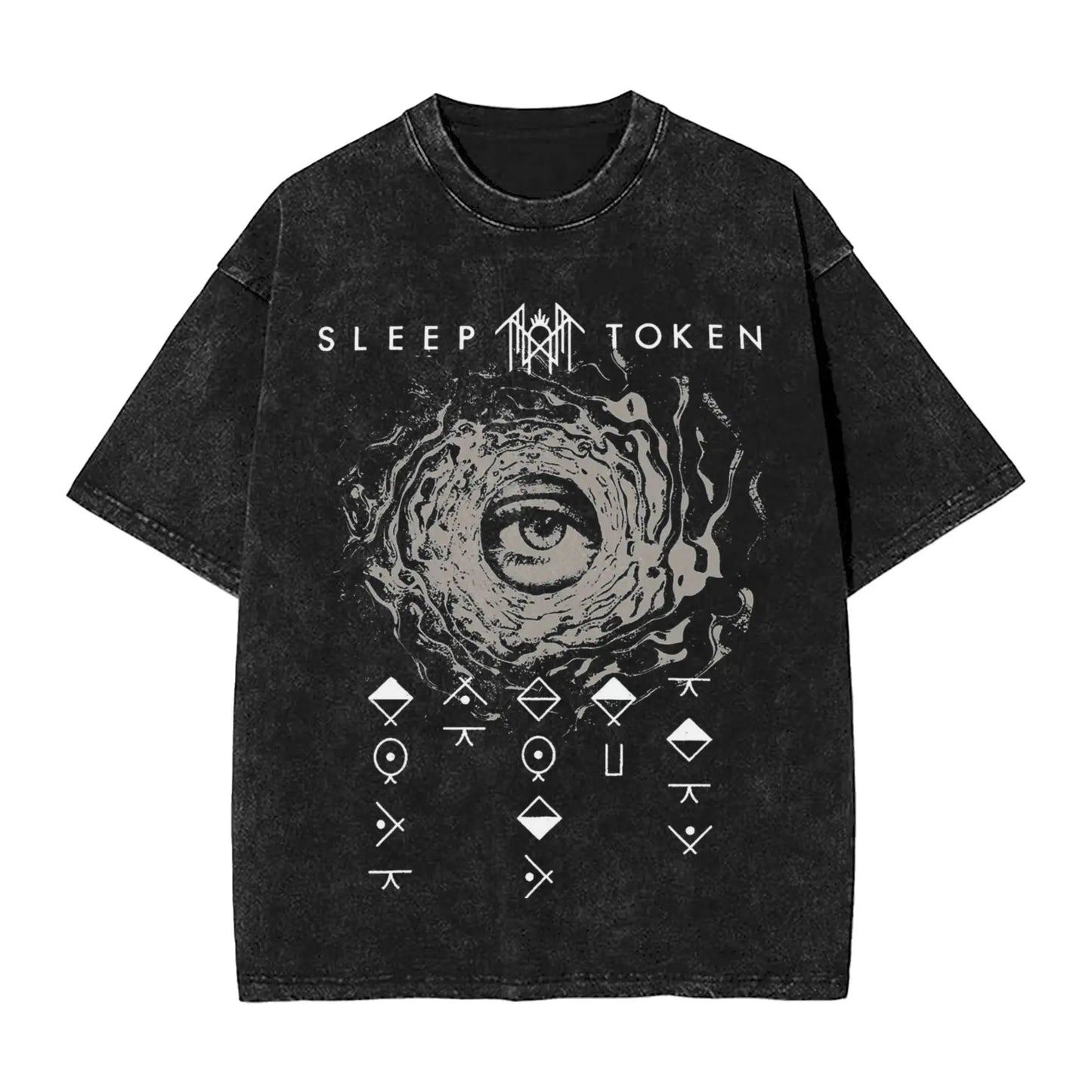 Sleep Rock Music Tokensd Even In Arcadia T Shirt Hip Washed Short Sleeve High Street T-Shirt Fashion for Men Women Streetwear