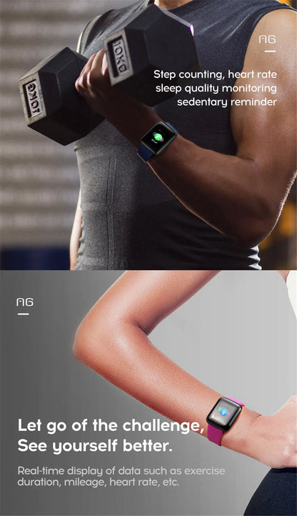 Smart Watch Sport Fitness Bracelet Control Music Message Display Pedometer Bluetooth Connect Smartwatch 116 Alarm Clock Weather