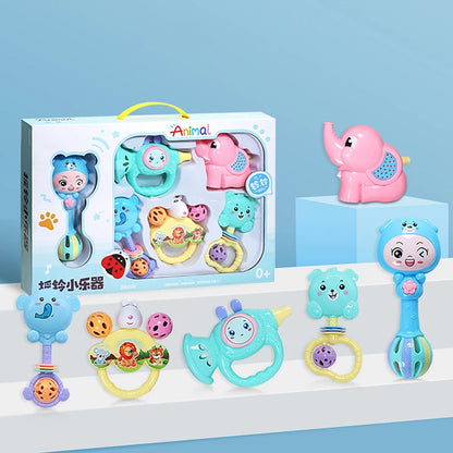 1/7PCS Newborn Sensory Teether Baby Development Games Baby Rattles Toys Educational Infant Toy For 0 6 12 Months