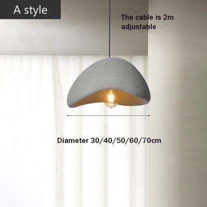 Modern Living Room LED Pendant Lamp Nordic Wabi Sabi Ceiling Chandelier Light for Dining Room Bedroom Home Decor Hanging Lamp