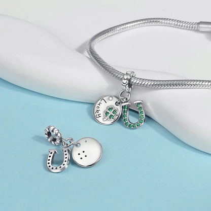 Lucky Clover Series Bead 925 Sterling Silver Original Charms Fit Pendant Charm Bracelet Dangle for Women DIY Fine Jewelry Making