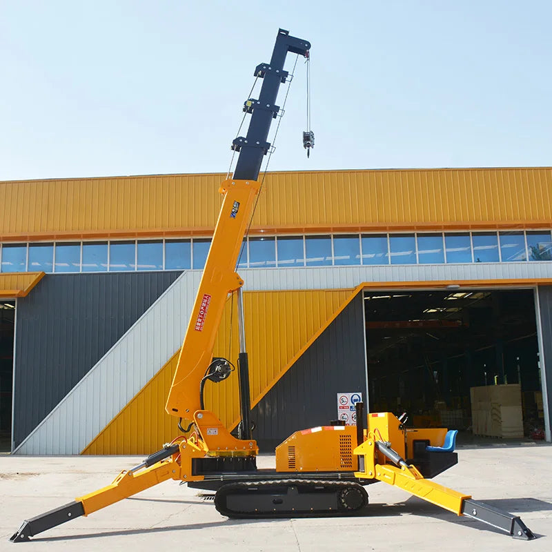 3Ton 5Ton 10Ton Small Spider Crane with Dual Motor, Silent Operation & Overload Protection for Urban Worksites