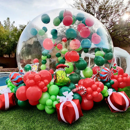Inflatable Bubble House Kids Play Tent with Blower Transparent PVC Outdoor Dome for Birthday Party Trampoline Play & Gifts