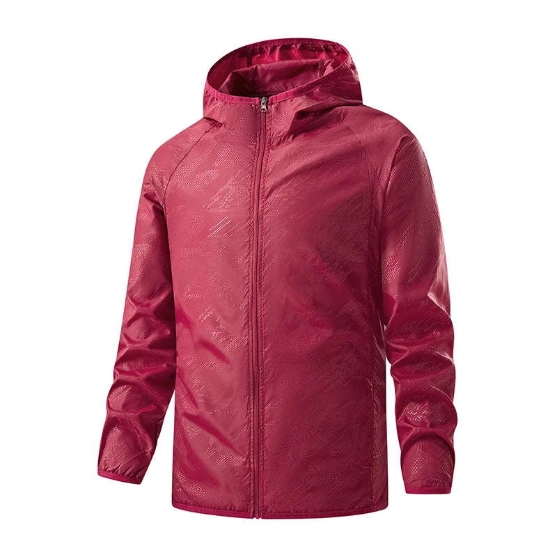 JNLN Men Women Hiking Jackets Waterproof Sun Protective Windbreaker Unisex Camping Climbing Outdoor Rain Coat Portable Clothes