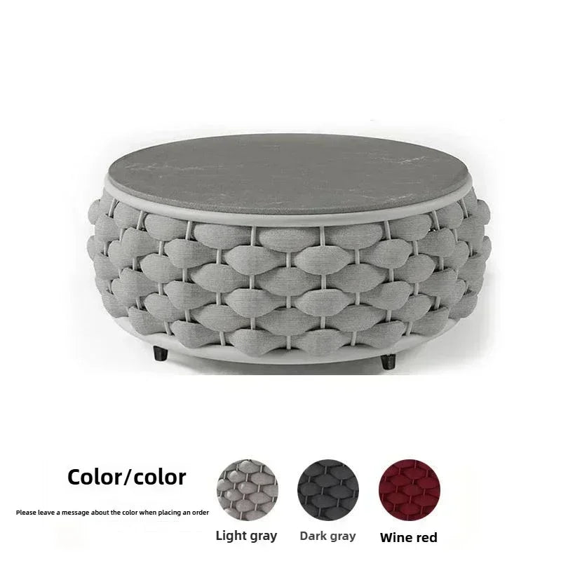 All-Weather Rattan Outdoor Sofa Set Courtyard Combination Double Chair Leisure Terrace Furniture for Villa Balcony Living Room