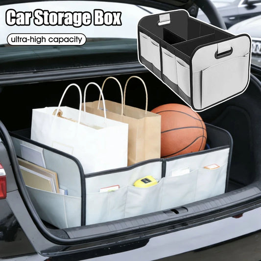 Car Storage Capacity Box Trunk Storage Box Oxford Cloth Storage Box Large Capacity Foldable Storage Capacity Large Storage