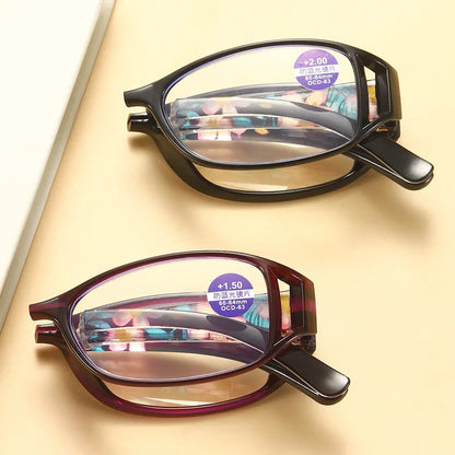 New Folding Reading Glasses Women Men Anti-Blue Light Portable Magnifying Presbyopia Eyewear +100 +150 +200 +250 +300 +350 +400