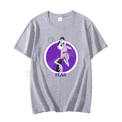 Inside Out 2 T-Shirt New Cute Cartoon Girl Boy Tops Summer WOMEN MEN Clothing Adult Anime Figure Colore Tee Family Clothes Gift
