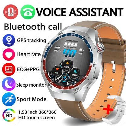 2026 New Watch 5 Pro GPS Track Smart Watch Men 360*360 AMOLED Screen NFC BT Call Waterproof Health Monitor Man Smartwatches IOS
