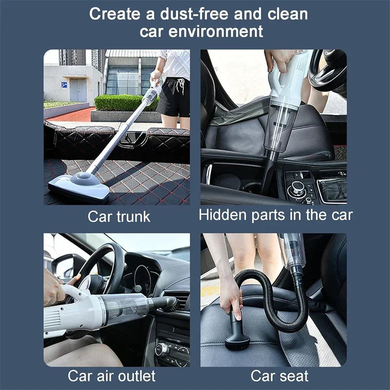 14000pa Led Cordless Vacuum Cleaner Portable Cleaning Machine Wash for Car and Appliances with Large Suction Flow Brushless Moto