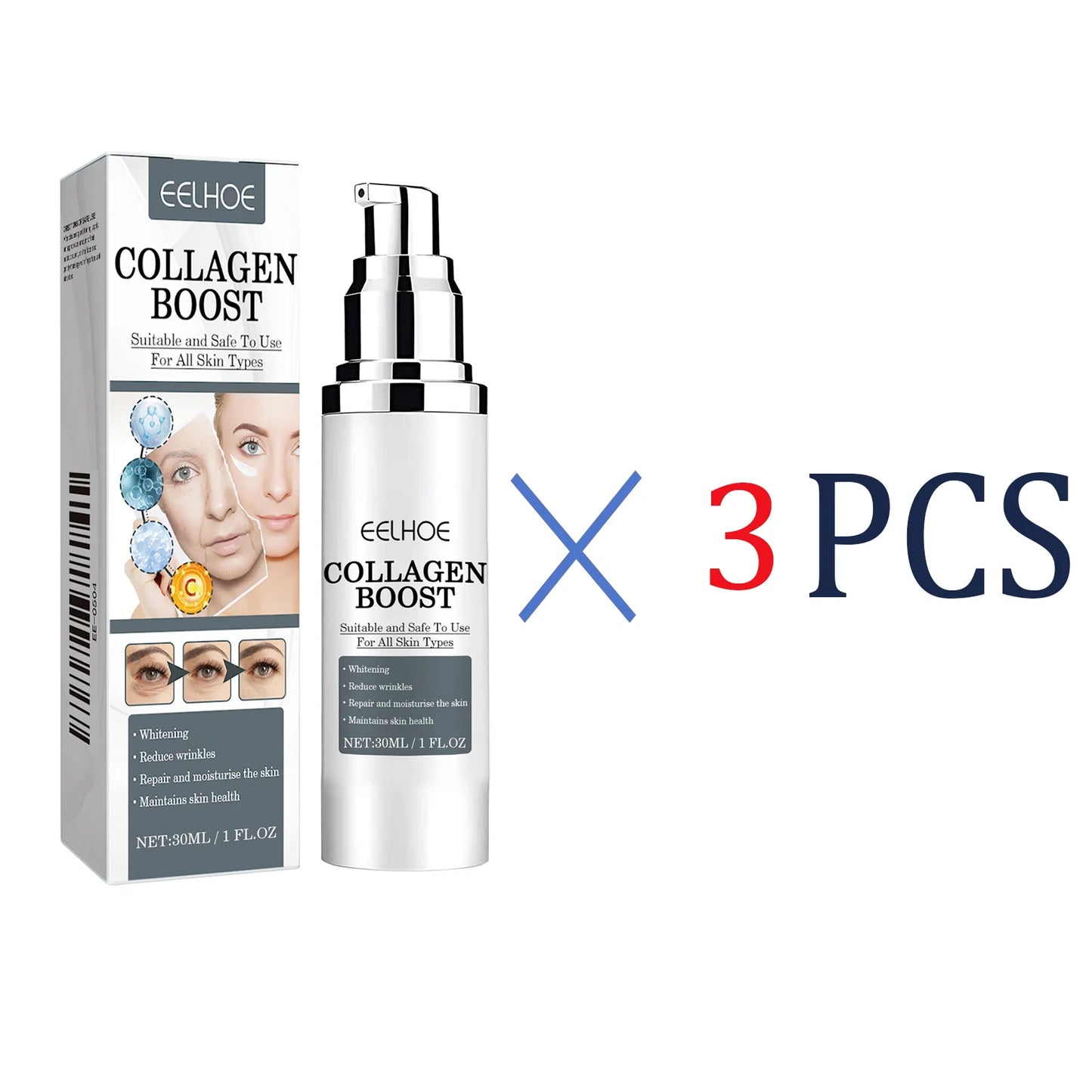 Collagen Face Cream Anti Aging Wrinkle Reduction Moisturizer for Women Firming & Lifting Cream to Brighten Skin Ton 30ml