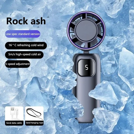 Xiaomini Fan Home Appliance Portable Mini Rechargeable Cooling Handheld Mute Electric Fan Desktop Dual-Purpose Foldable For Camp