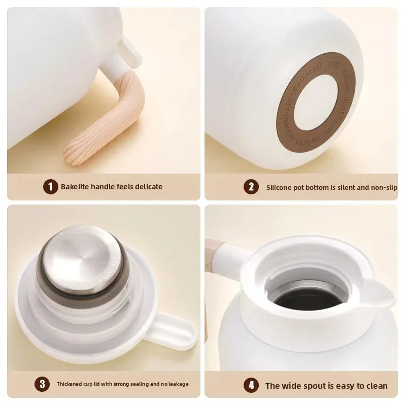 Home 316 Stainless Steel Tea Brewing Insulated Pot Hot Water Bottle Coffee Pot 2L Custom Engraving Gift Quality Home Goods