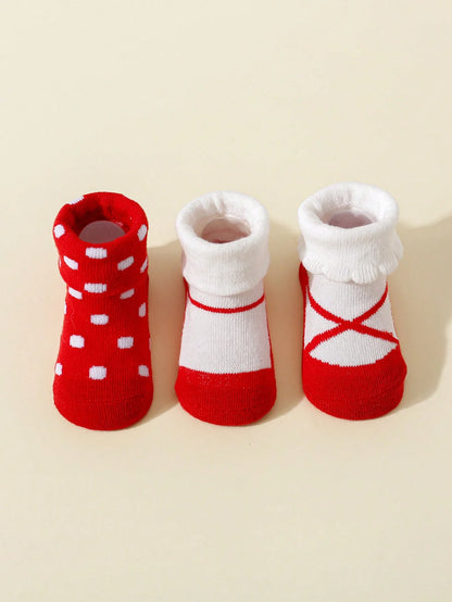 3 Pairs of Cute and Ladylikes Short Socks for 0-24 Months Toddlers, Soft and Anti-Slip Ankle Socks Suitable for Spring and Autumn