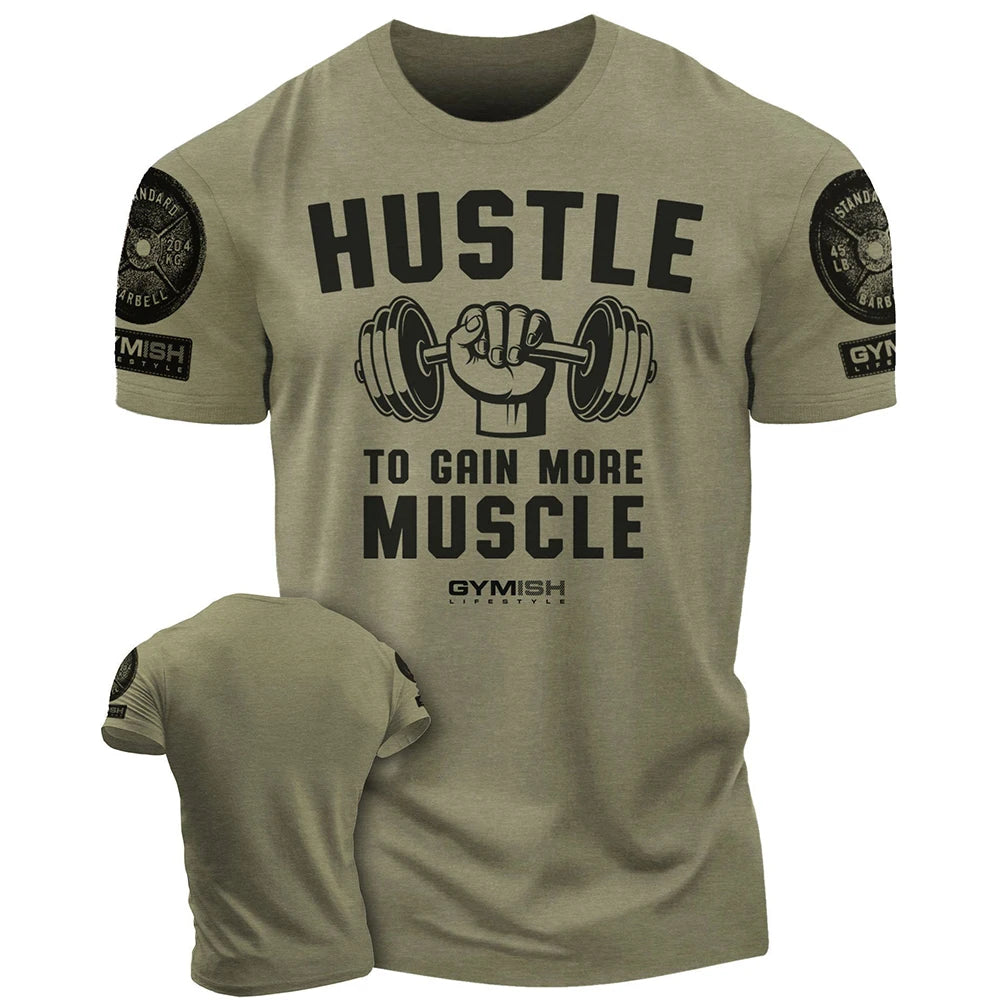 Men Gym Sportswear Muscle T-Shirt Top Fashion O-Neck Short Sleeve Outdoor Male Fitness Training Sports T-Shirts Casual Menswear