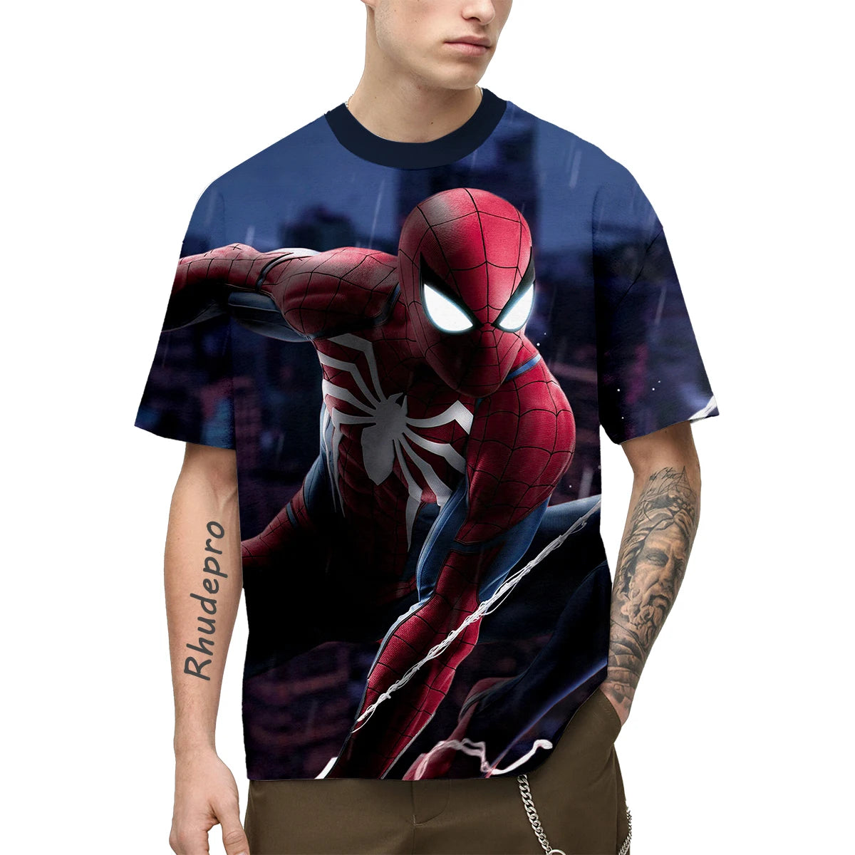 Miniso Superheroes Thanos T-Shirt Summer Kids T Shirts Popular Boys Girls Short Sleeve Casual Sports Top Spiderman Tee Shirts