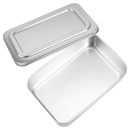 1/2Pc Stainless Steel Baking Pan Tiramisu Cake Baking Tary Easy Release Bread Pan High Temperature Resistant Loaf Tin for Baking