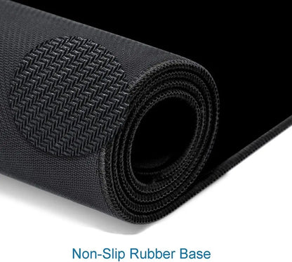 Black Large Gaming Mouse Pad with Stitched Edges, Extended Desk Mat Non-Slip Rubber Base for Laptop Office Home Computer Use