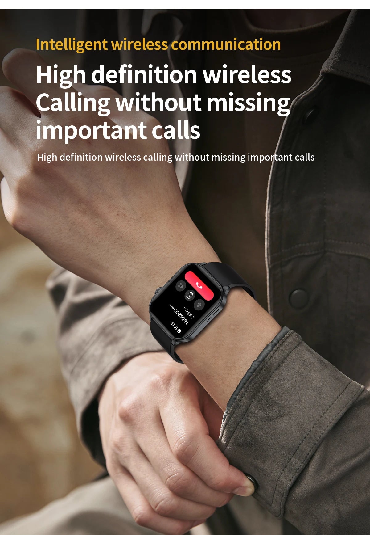 LIGE NEW Smart Watch Daily Monitoring Voice Assistant Wireless Call Notification Music Control Men Women Waterproof Smartwatch