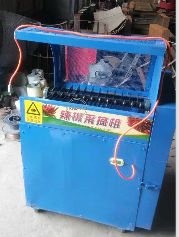 Agricultural Tools Red Chilli Picking and Stem Separating Machine Pepper Chili Picker Chili Harvester