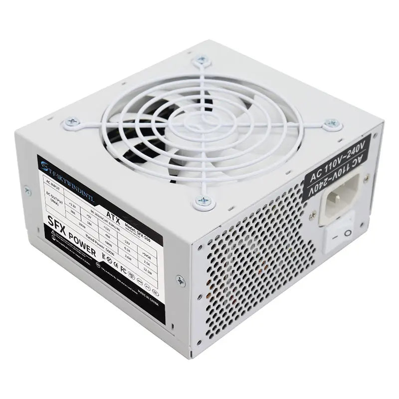 SFX500W Fully Modular Power Supply 500W White 20+ 4Pin Power source for PC Gaming Desktop Mini ITX Case Small Computer Case