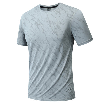 Mens Running T-Shirt Outdoor Sports Tops Short Sleeve Shirt Men Fitness Gym Guys Clothing Shirts Sportswear Breathable Quick Dry