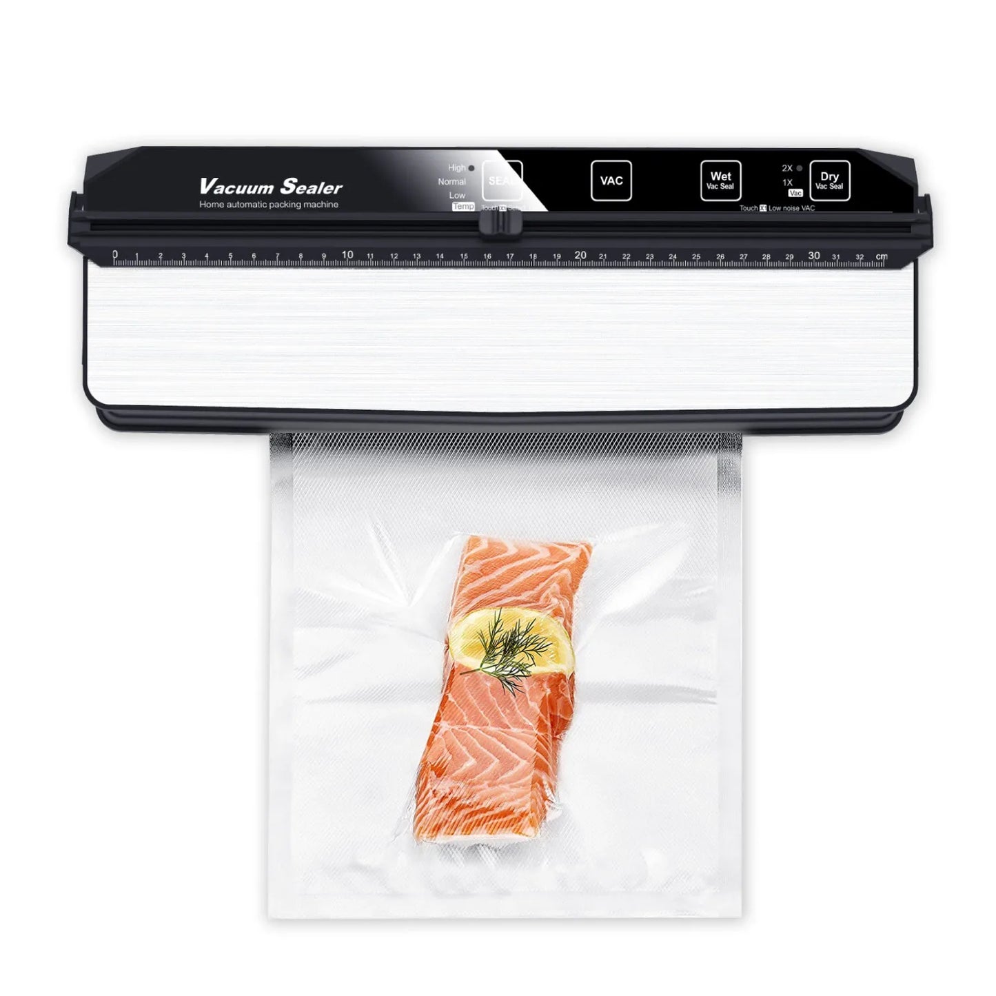 HOMEFISH Home-Use Small Food Vacuum Sealing Machine Kitchen Appliance for Food Preservation Compact Vacuum Packaging Machine