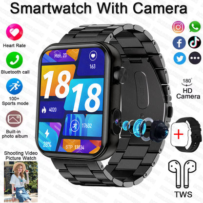 Smart Watch Women Men sound recording Camera Take Photo Record Video Watches Sport Waterproof Bluetooth Call Smartwatch 2025 New