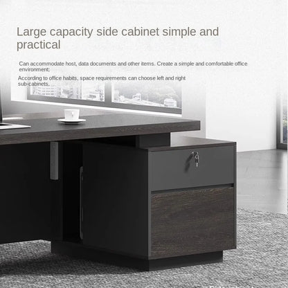 Modern Simple Double Desk For Boss And Staff For Home Office Two People Sitting Opposite-Furniture