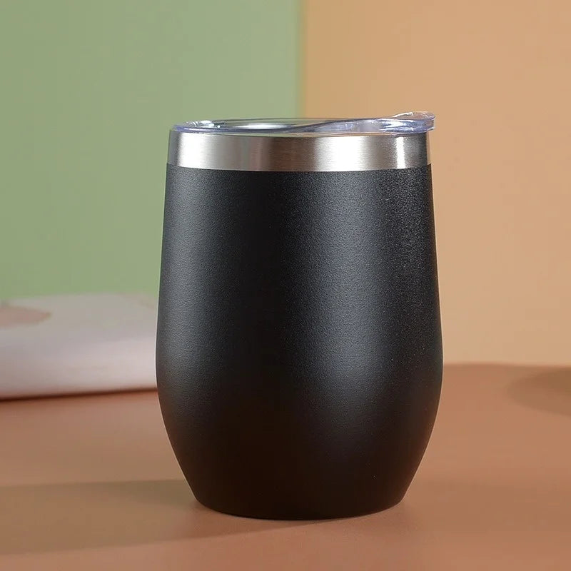 12oz Eggshell Cup Stainless Steel Thermos Bottle Portable Coffee Cups Water Bottle Travel Household Office School Drinking Tools
