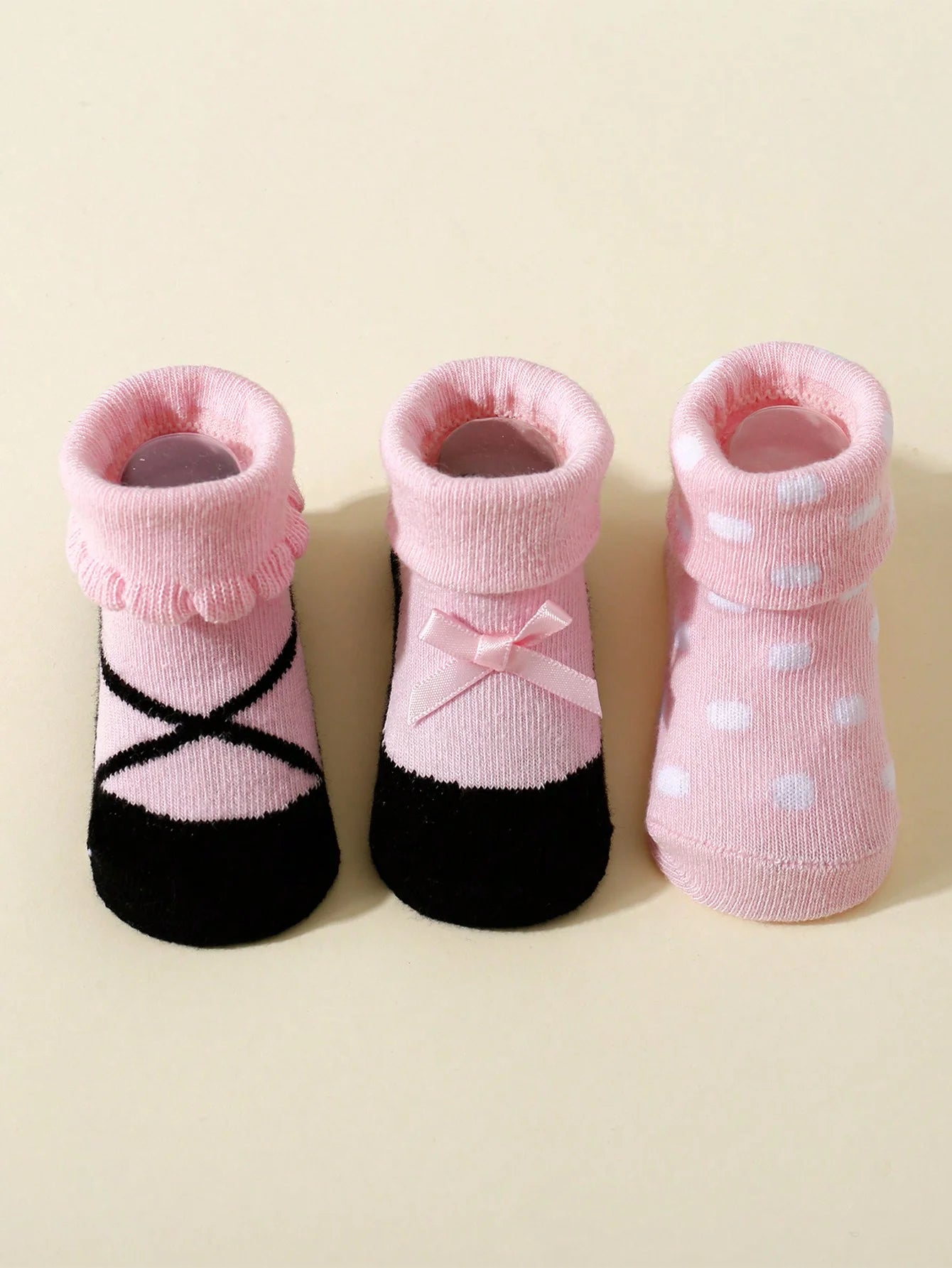 3 Pairs of Cute and Ladylikes Short Socks for 0-24 Months Toddlers, Soft and Anti-Slip Ankle Socks Suitable for Spring and Autumn