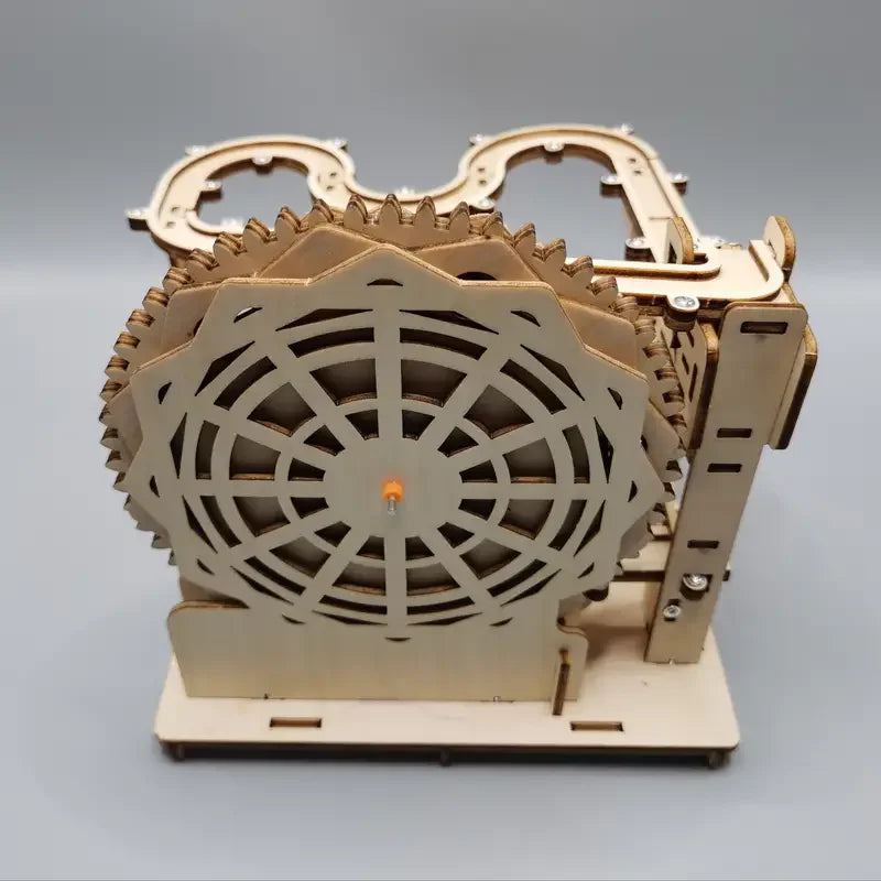 DIY 3D Wooden Puzzle Ball Track Mechanical Puzzle Self-Assembly Toy STEAM Educational Toy Model Making Children's And Adult Gift