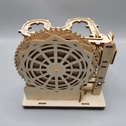 DIY 3D Wooden Puzzle Ball Track Mechanical Puzzle Self-Assembly Toy STEAM Educational Toy Model Making Children's And Adult Gift