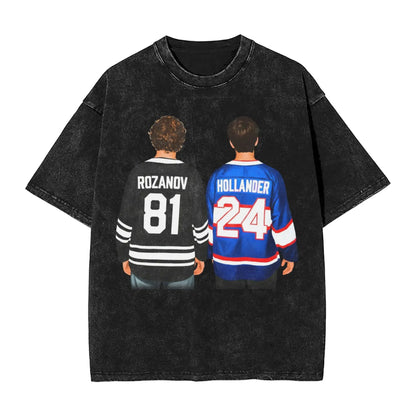 Heated Rivalry Ilya Rozanov T Shirts Hip Hop Washed Short Sleeve Harajuku T-Shirt for Men Women Tops Streetwear Printed Tees