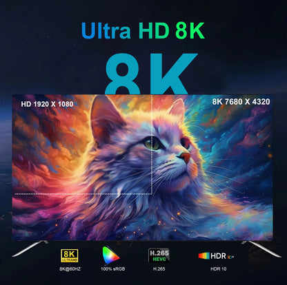 Android14.0 Smart TV Box 4K Streaming RK3518 Dual WiFi 2.4G/5.8G Hulu Google Play TikTok Fast Quad Core Voice Remote Media Playe