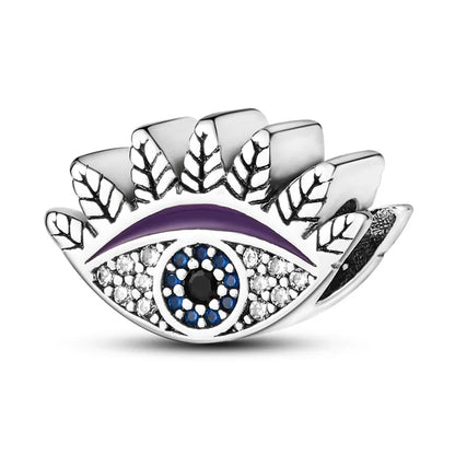 Hot Sale 925 Silver Color Evil Eye Charm Demon Eye Bead For Original  Bracelet&Bangle DIY Making Fashion Jewelry Gift