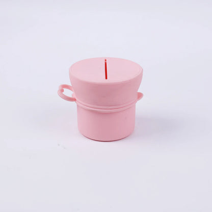 Portable Silicone Cup with Handle Food Grade Easy Clean Travel Mug BPA Free Leak Proof Drinking Cup for Outdoor Office