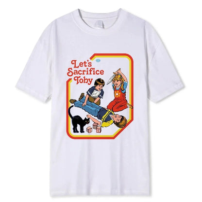 Horror Comic Series Sell Your Soul Economics For Children Men Tshirts T Shirts Loose Tee Clothing Street T-Shirt