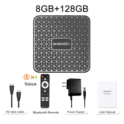 Android14.0 Smart TV Box 4K Streaming RK3518 Dual WiFi 2.4G/5.8G Hulu Google Play TikTok Fast Quad Core Voice Remote Media Playe
