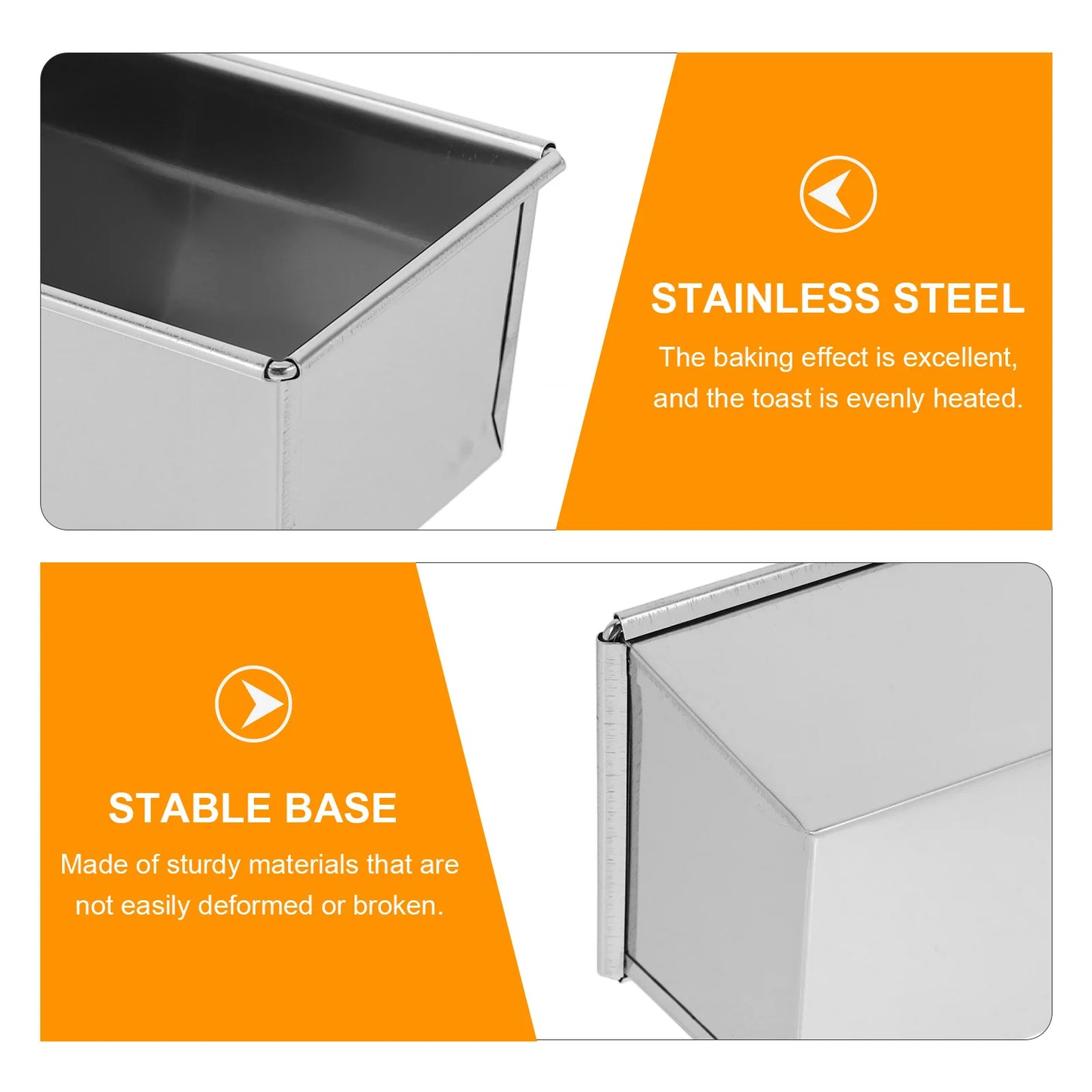 Stainless Steel Bread Pan Nonstick Toast Mold Loaf Tin Easy Clean Versatile Baking Tool Bread Pan Toast Mold
