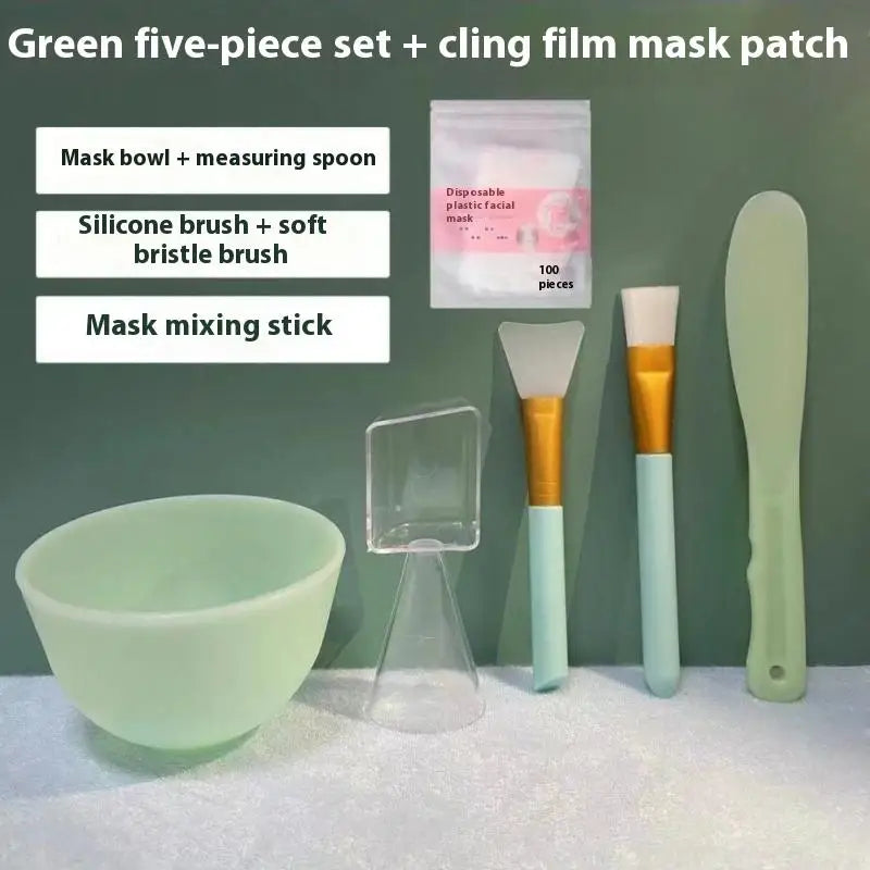Face Skin Care Tool Set Silicone Facial Mask Brushes Beauty Salon Bowl Spoon Mask Mud Film Brush Skin Care DIY Beauty Tools