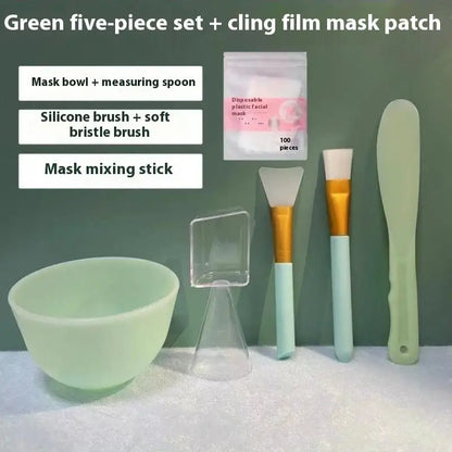 Face Skin Care Tool Set Silicone Facial Mask Brushes Beauty Salon Bowl Spoon Mask Mud Film Brush Skin Care DIY Beauty Tools