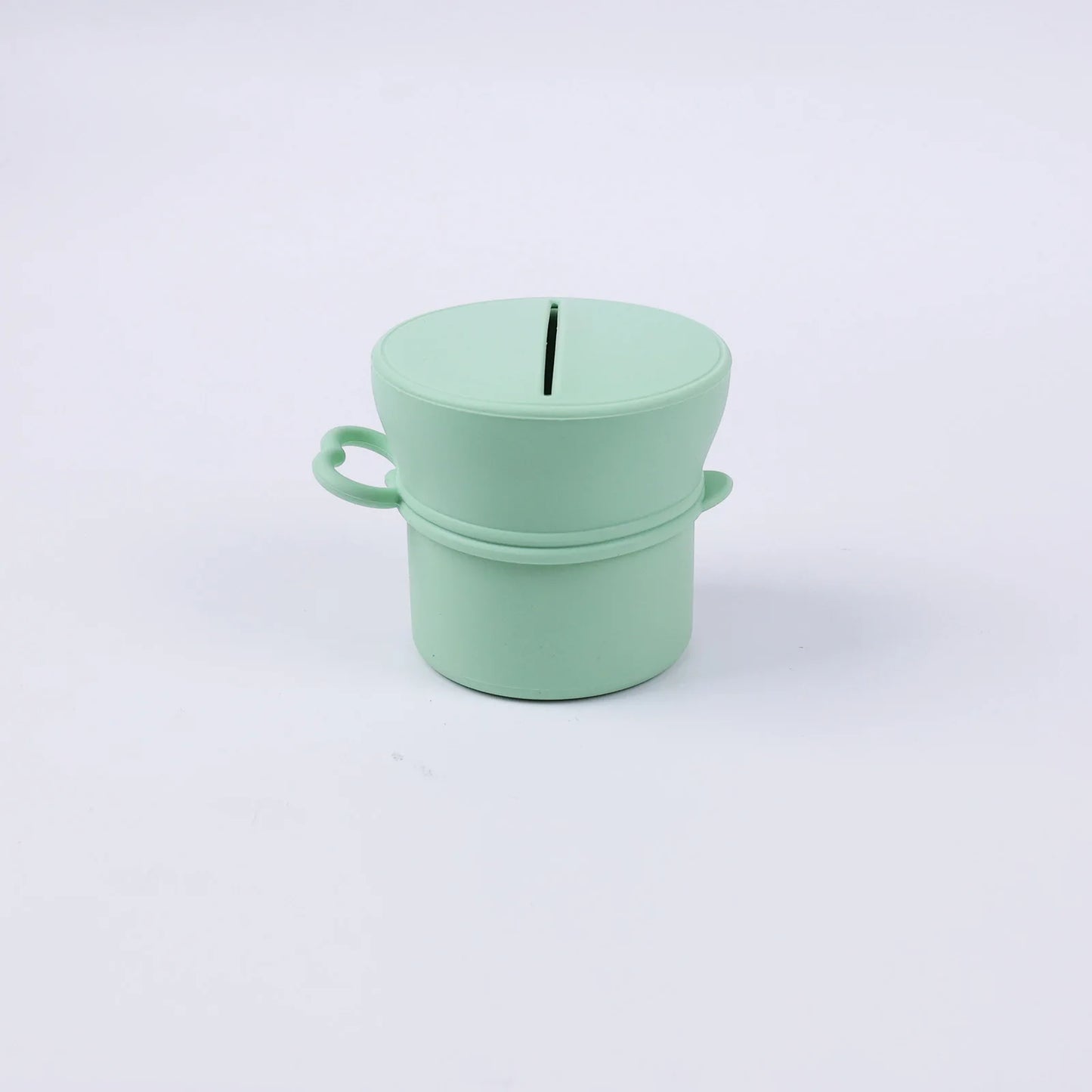 Portable Silicone Cup with Handle Food Grade Easy Clean Travel Mug BPA Free Leak Proof Drinking Cup for Outdoor Office
