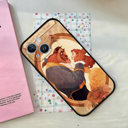Beauties Beasts Rose Princess Art Print Phone Case For IPhone 1716 15 14 13 Pro Max 11 12 Mini X Xs XR Black Silicone Cover