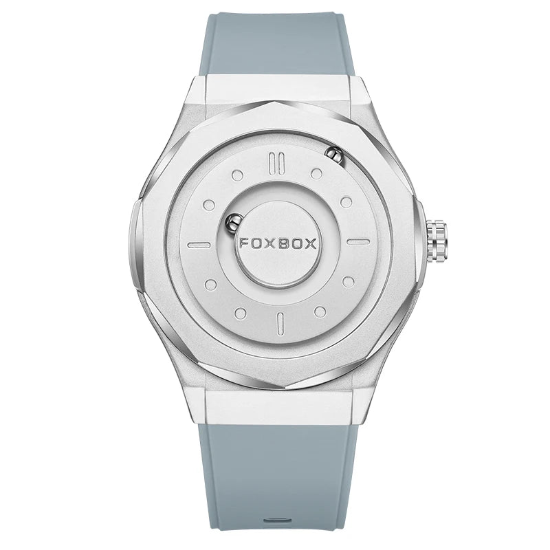 FOXBOX Creative Men's Quartz Wristwatches Outdoor Sports Waterproof Scrolling Pointer Magnetic Force Watch Men Relogio Masculino