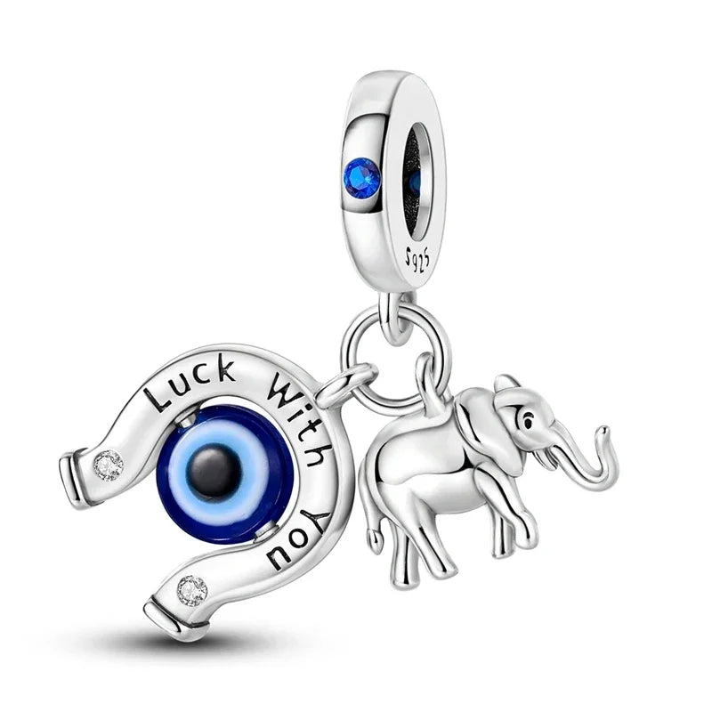 Hot Sale 925 Silver Color Evil Eye Charm Demon Eye Bead For Original  Bracelet&Bangle DIY Making Fashion Jewelry Gift