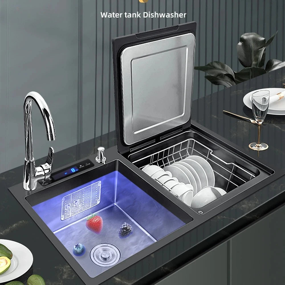 Integrated Sink Dishwasher Hot Design Dishwasher Sink Integrated 8 Sets Of Fully Automatic Household Purification Ultrasonic