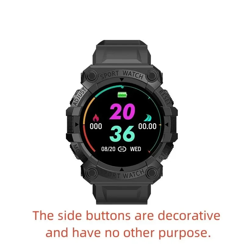 Smart Fitness Watch with Bluetooth - Music Control, Step Tracking, Weather & Message Alerts for Active Users