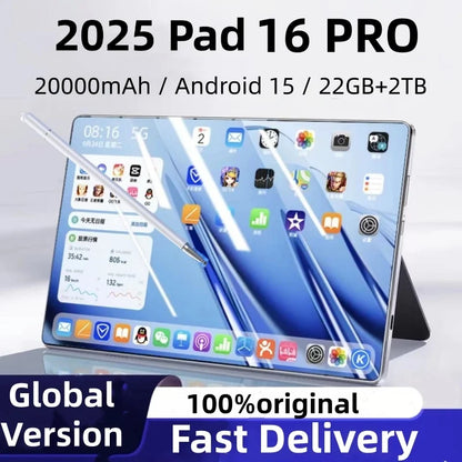 New Tablet Pad 16 Pro 11 inch Android 22GB+2TB Tablets 20000mah Battery Global Version 4G 5G Dual SIM WIFI Tab Kids MI Tablet PC